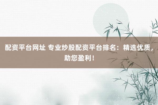 配资平台网址 专业炒股配资平台排名：精选优质，助您盈利！
