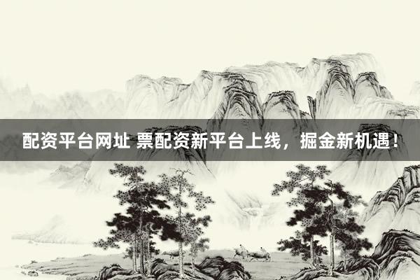 配资平台网址 票配资新平台上线，掘金新机遇！