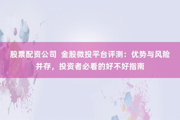 股票配资公司  金股微投平台评测：优势与风险并存，投资者必看的好不好指南