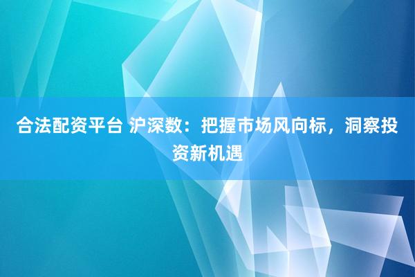 合法配资平台 沪深数：把握市场风向标，洞察投资新机遇